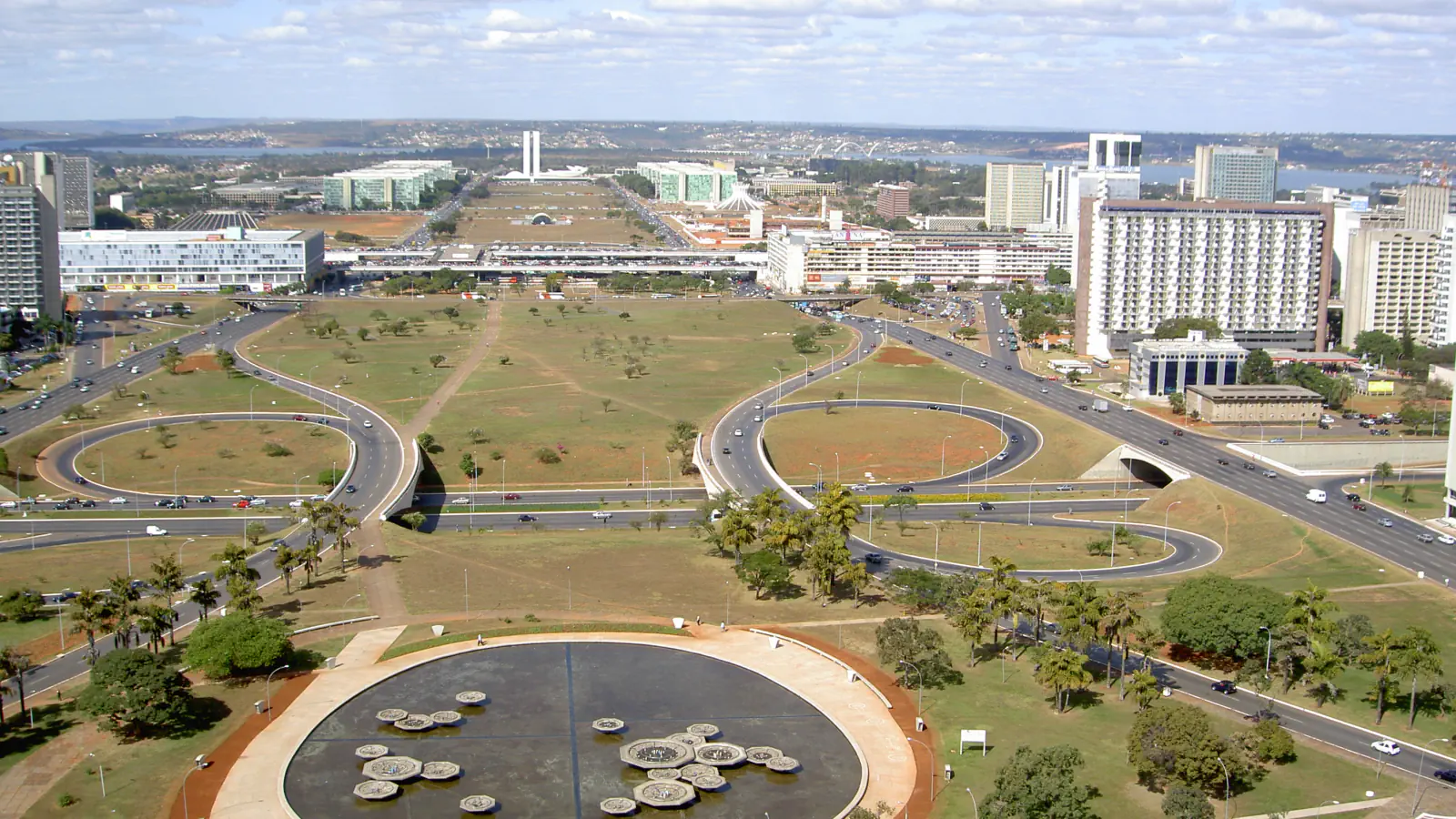 Brasília avenues and buildings seen from the TV Tower