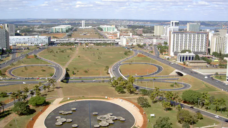 Brasília avenues and buildings seen from the TV Tower