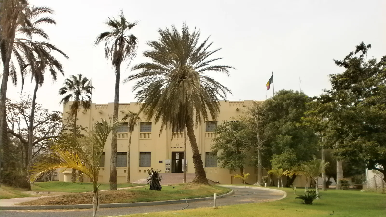 The exterior and entrance of the Théodore Monod Museum in Dakar